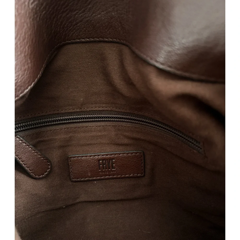 Frye Claude Cognac Leather Satchel‎ Brown Large Bag-MSRP $428
